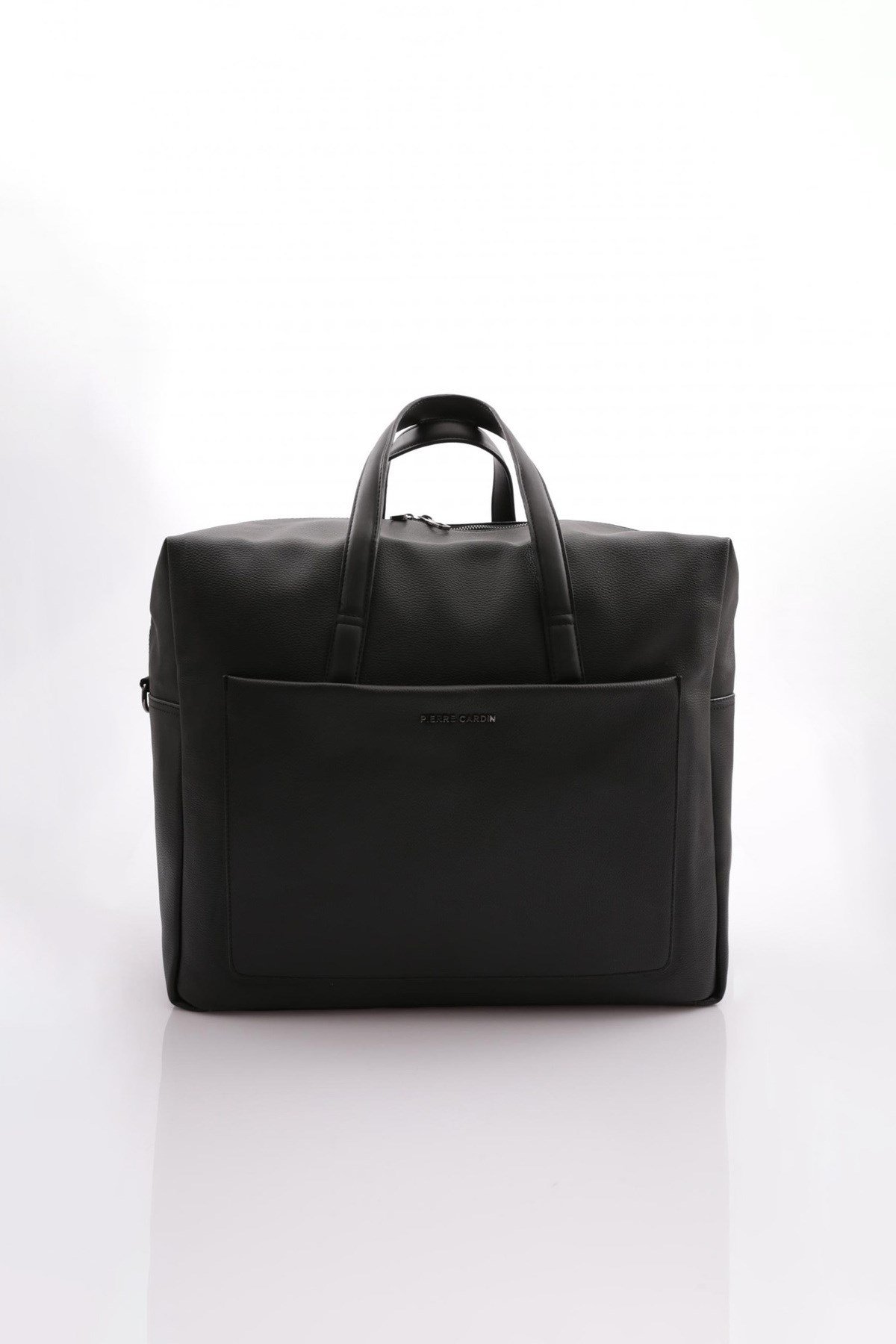 Unisex Siyah Klasik Çok Cepli Fermuar Kapamalı Geniş Hacimli Omuz Askılı Seyahat Çantası 04PC001208