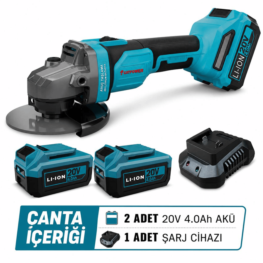 AKÜLÜ AVUÇ TAŞLAMA Li-ion (SET) KÖMÜRSÜZ 20V
2.0 Ah 125 MM