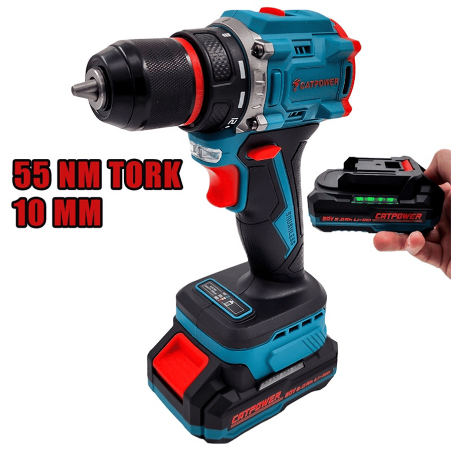 KÖMÜRSÜZ AKÜLÜ VİDALAMA Li-ion (SET) 10 MM 20V
2.0 Ah