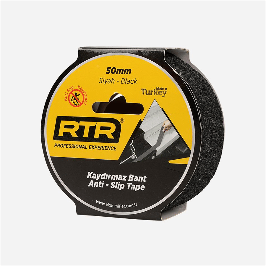 MERDİVEN KAYDIRMAZ BANT SİYAH 25 mm*5 Mt RTRMAX