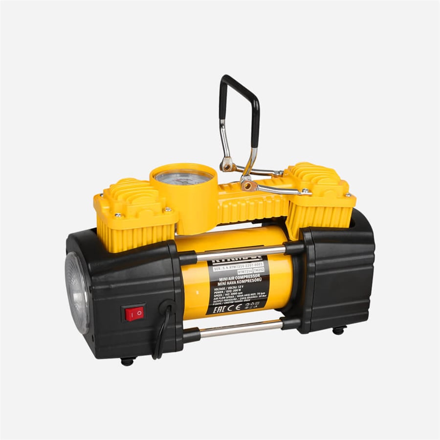 MİNİ HAVA KOMPRESÖRÜ ÇİFT PİSTON 12V RTRMAX