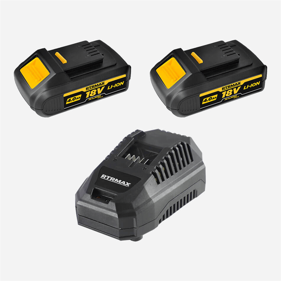 PLUS X-LION 4.0 AH 18V AKÜ BAŞLANGIÇ SETİ 2 AD.RTX1804P-RTX1809 HIZLI ŞARJ RTRMAX