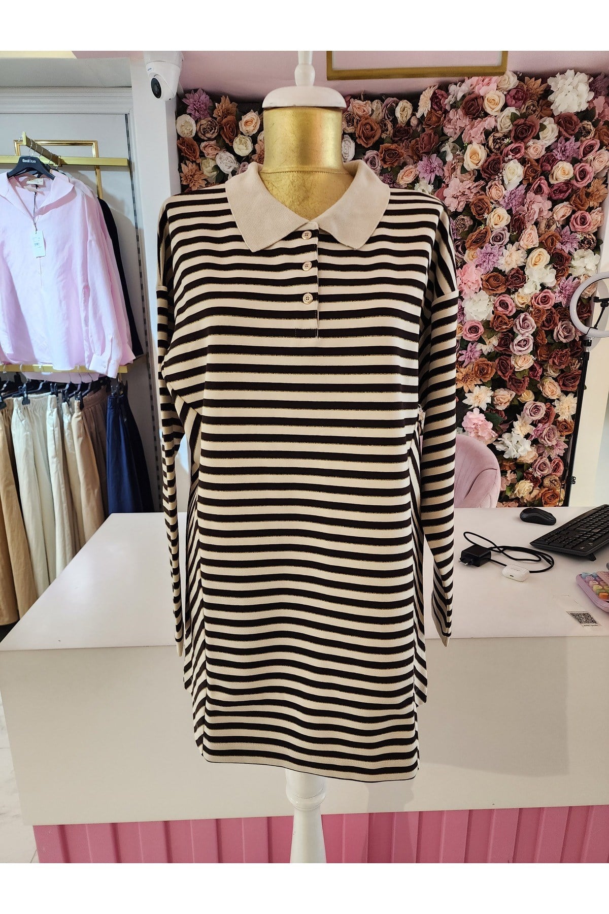 kadın kahverengi sweatshirt tunik