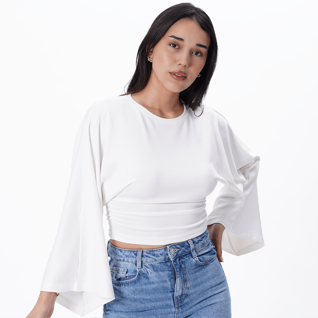KOLLARI BOL CROP TİŞÖRT