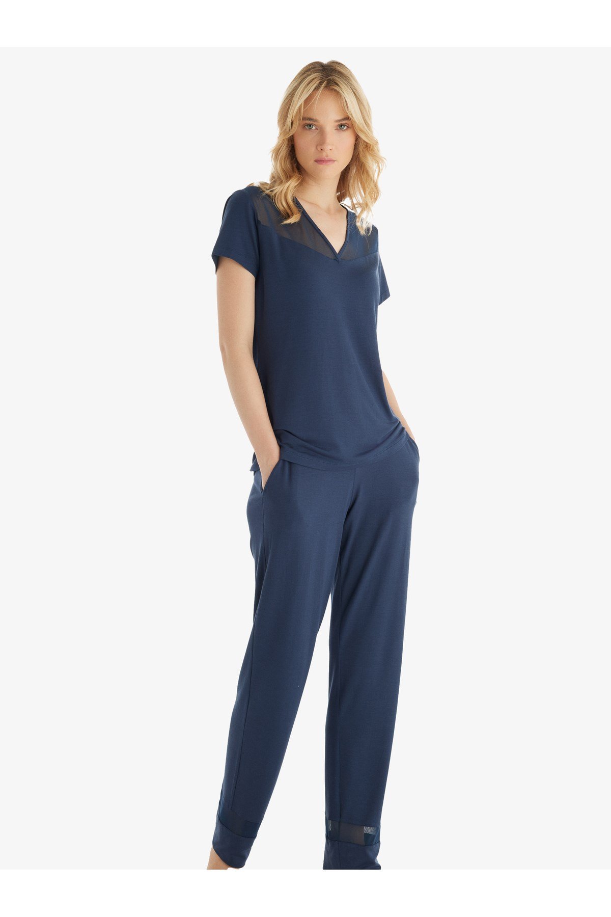 Kadın Pijama Takımı 51836 - Lacivert