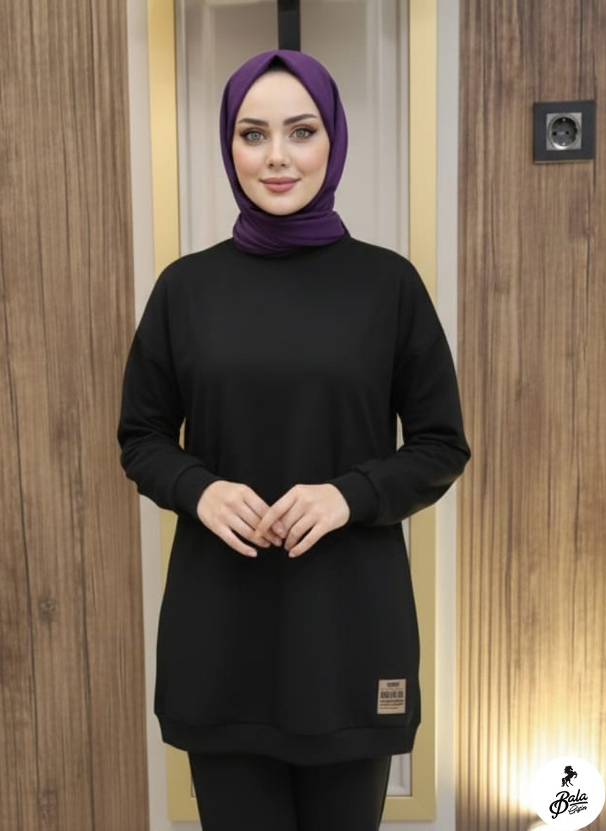 TunikBala GiyimBala GiyimArmalı Yırtmaçlı Tesettür Tunik