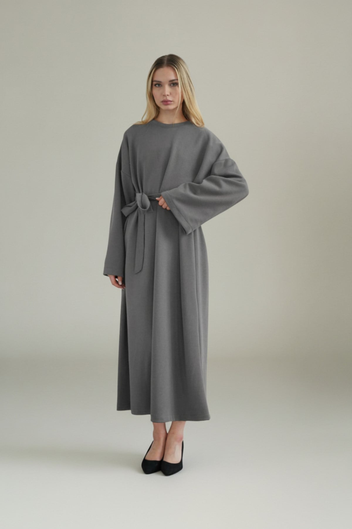Kadın Oversize Basic Penye Elbise
