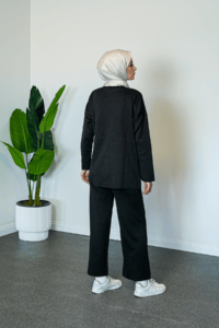 SHENAY Pure Elegance Tesettür İkili Takım Şık ve Rahat Günlük Kombin - Siyah