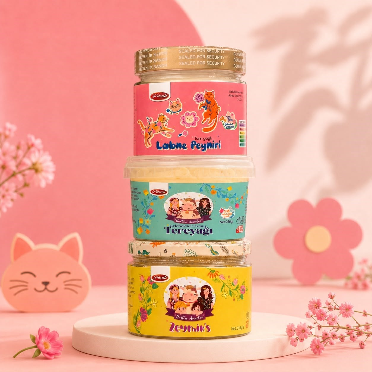 3'lü Paket(Labne Peyniri-Tuzsuz Yayık Tereyağ-Tuzsuz Zeymik's)