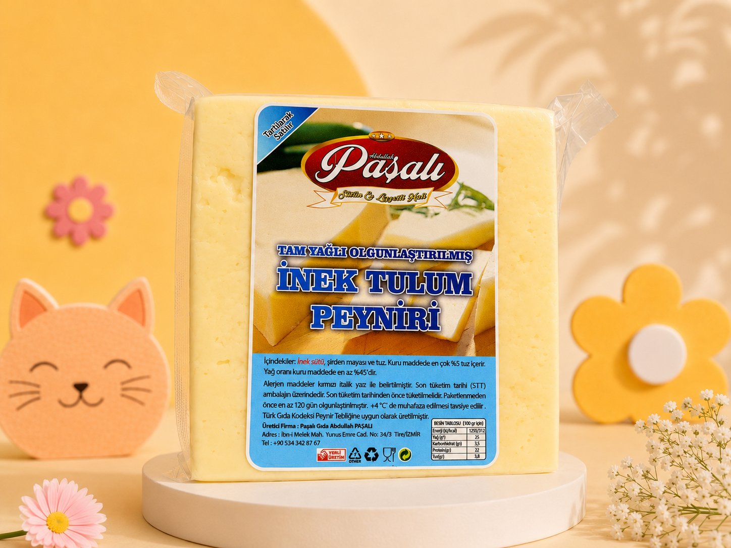 Az Tuzlu Lokumlu Olgunlaştırılmış İnek Teneke Tulum Peyniri 500 gr