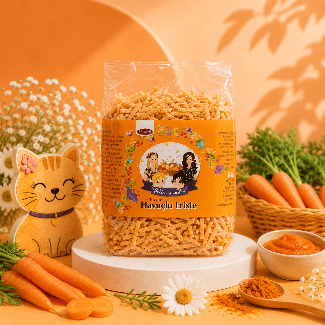 Tuzsuz Havuçlu Erişte 500 gr