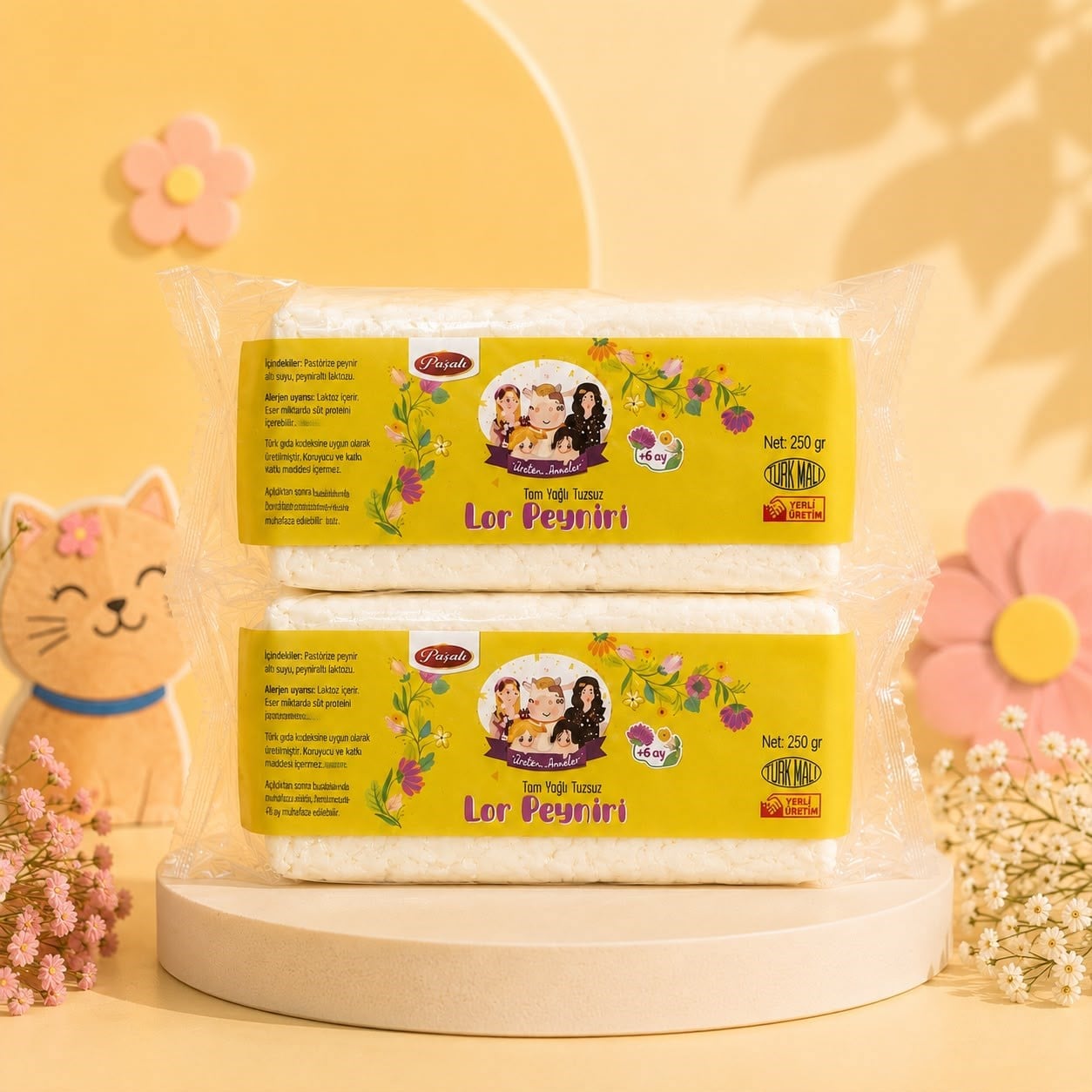 Tuzsuz Vakumlu Lor Peyniri 500 gr (2X250 GR)