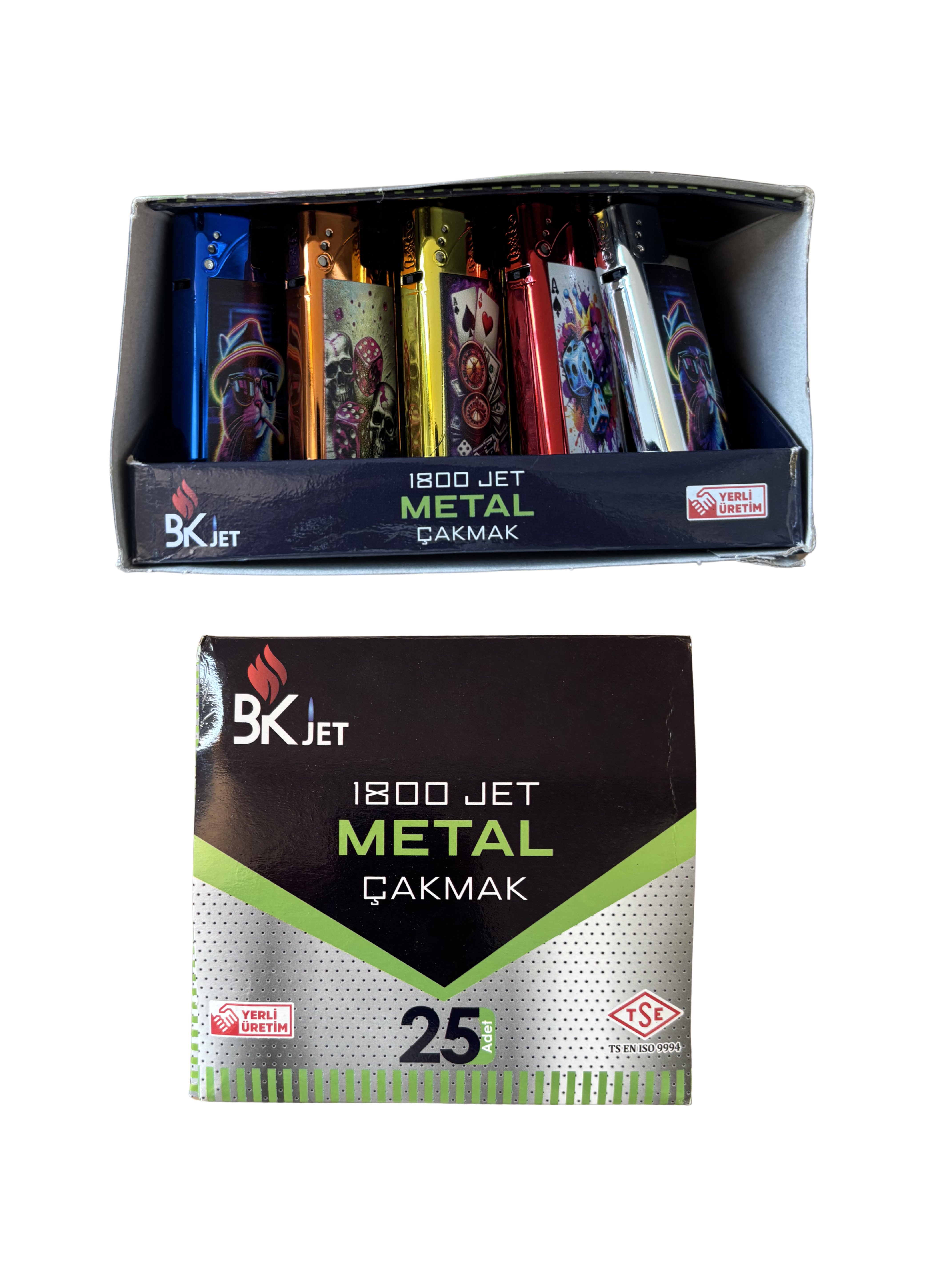 BK JET 1800 METAL ÇAKMAK 25'li