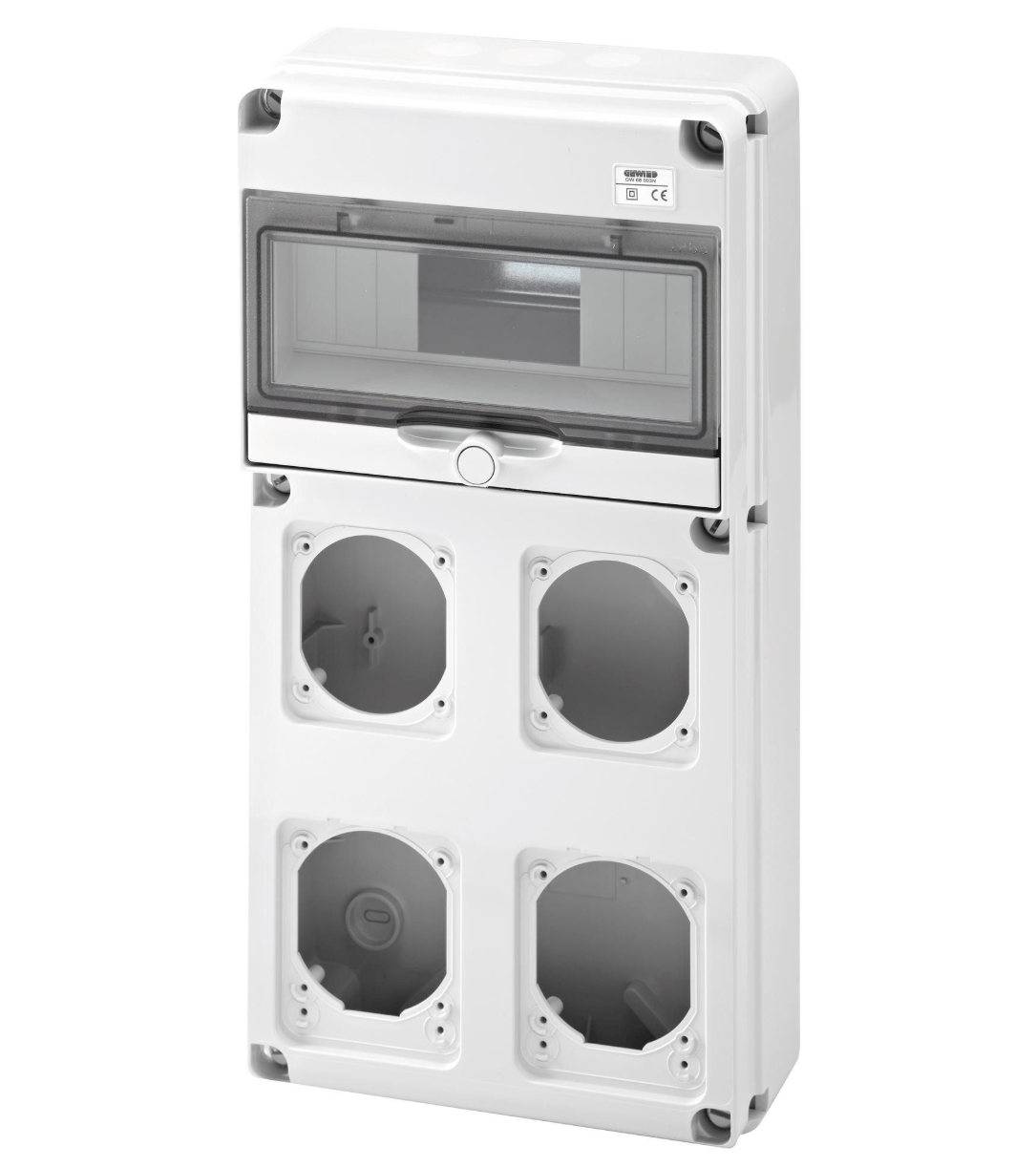 GW68003N - Q-DIN 10 MODÜL KOMBİNASYON - 2 FLANŞ IEC 16A + 2 IEC 16/32 A - IP65