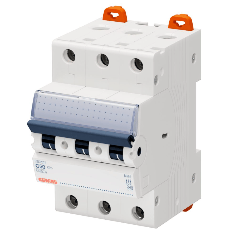 GW92072 - 50 A C TİPİ  3P - 3 MODÜL - MT 60 - MİNYATÜR DEVRE KESİCİ