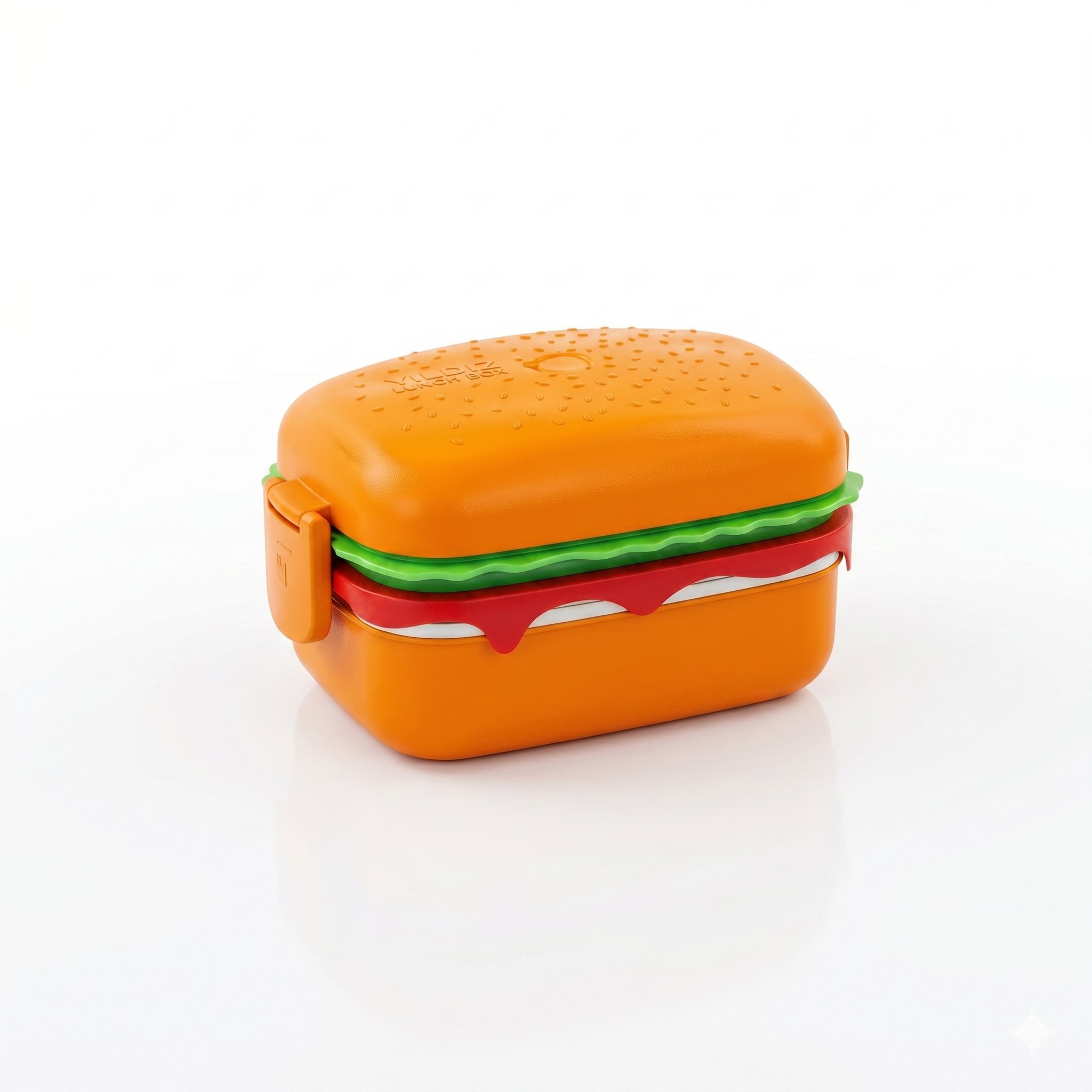 97101 Hamburger Çelik Lunch Box Beslenme Kabı 1,3 L Öğün Taşıma