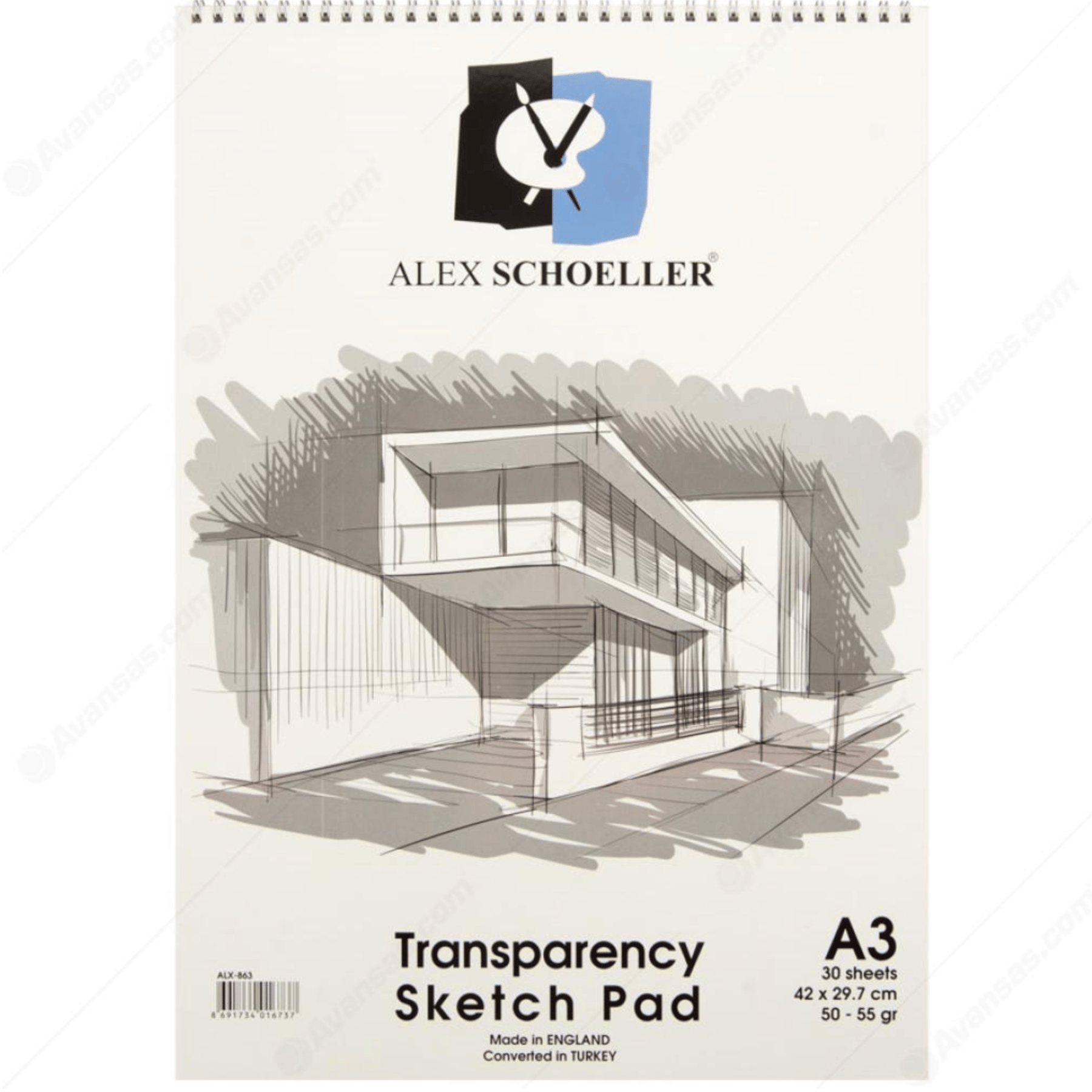 Alex Schoeller A3 Spiralli Eskiz Blok  