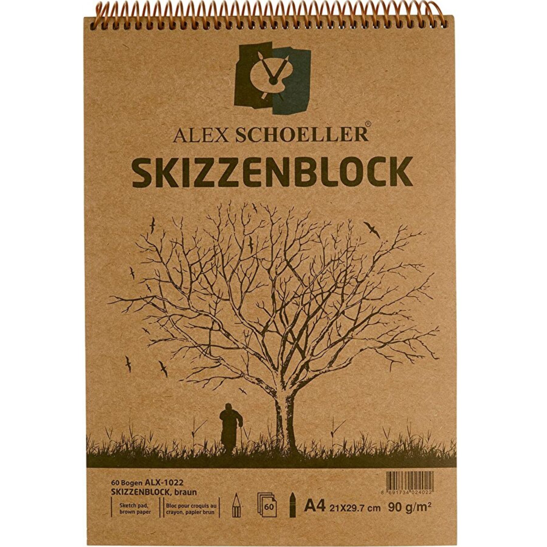 Alex Schoeller A4 60 Yaprak Spiralli Kraft Blok Modelleri 