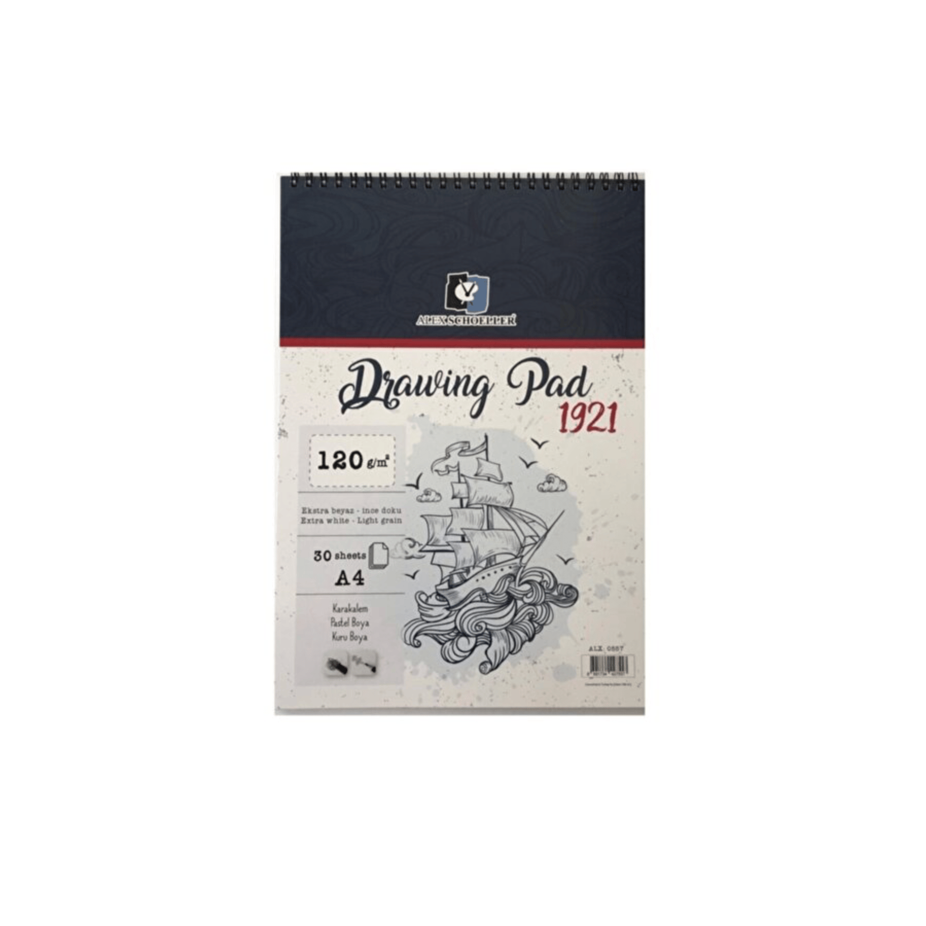 Alex Schoeller Drawing Pad Eskiz Defteri A4 120 gr 30 Yaprak