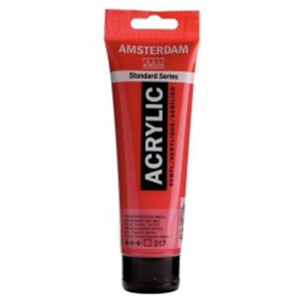 AMS AKRİLİK BOYA 120 ML TRANSP.RED MD.