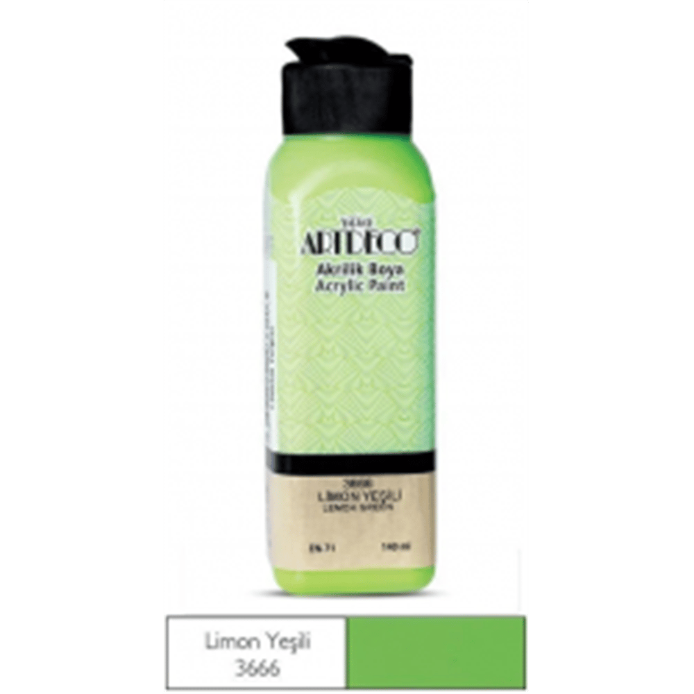 ARTDECO AKRİLİK BOYA 140ML LİMON YEŞİLİ 3666