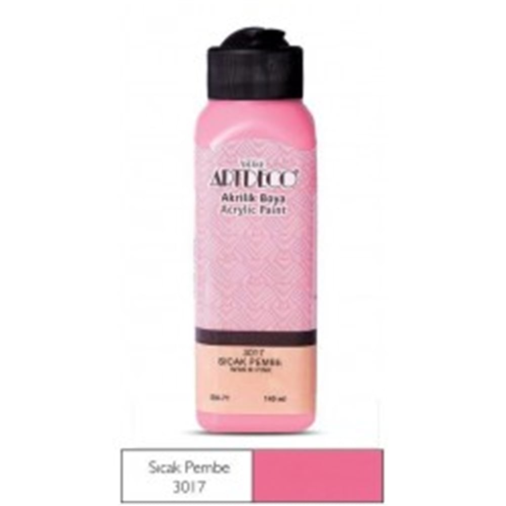 ARTDECO AKRİLİK BOYA 140ML SICAK PEMBE 3017