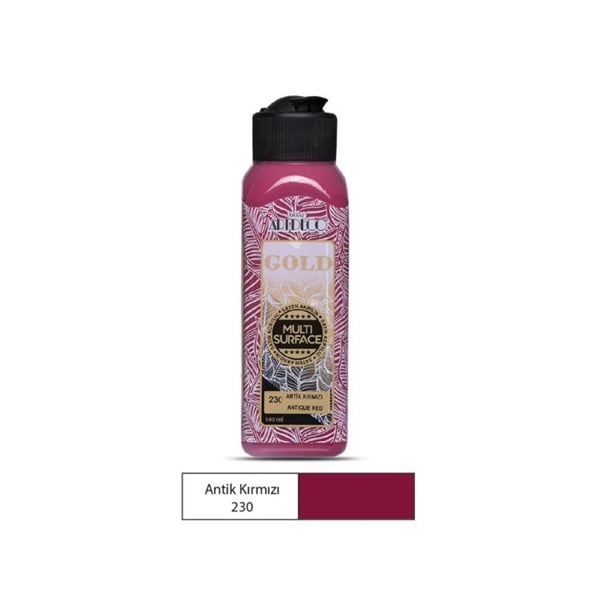 Artdeco Gold Multi Surface 140 ml Antik Kırmızı Akrilik Hobi Boyası