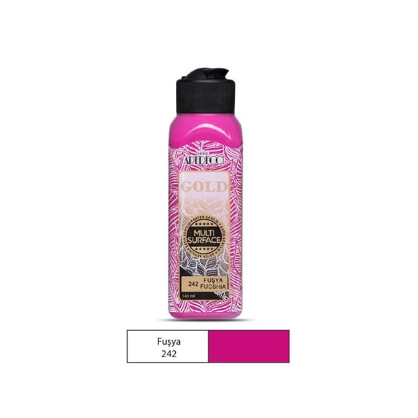 Artdeco Gold Multi Surface 140 ml Fuşya Akrilik Boya Hobi Sanat