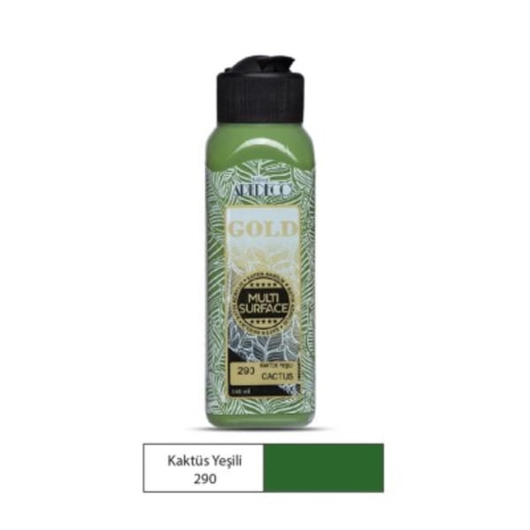 Artdeco Gold Multi Surface 140 ml Kaktüs Yeşi̇li̇ Saten Akrilik Boya