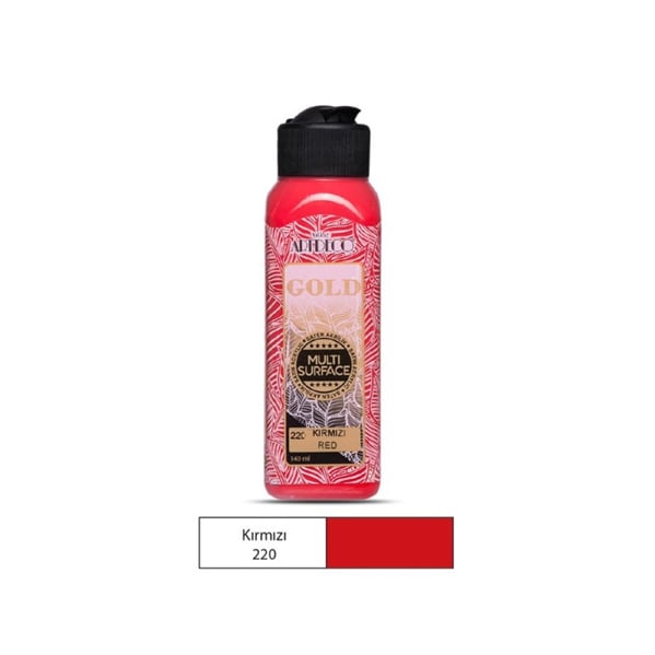 Artdeco Gold Multi Surface 140 ml Kırmızı Akrilik Hobi Boyası