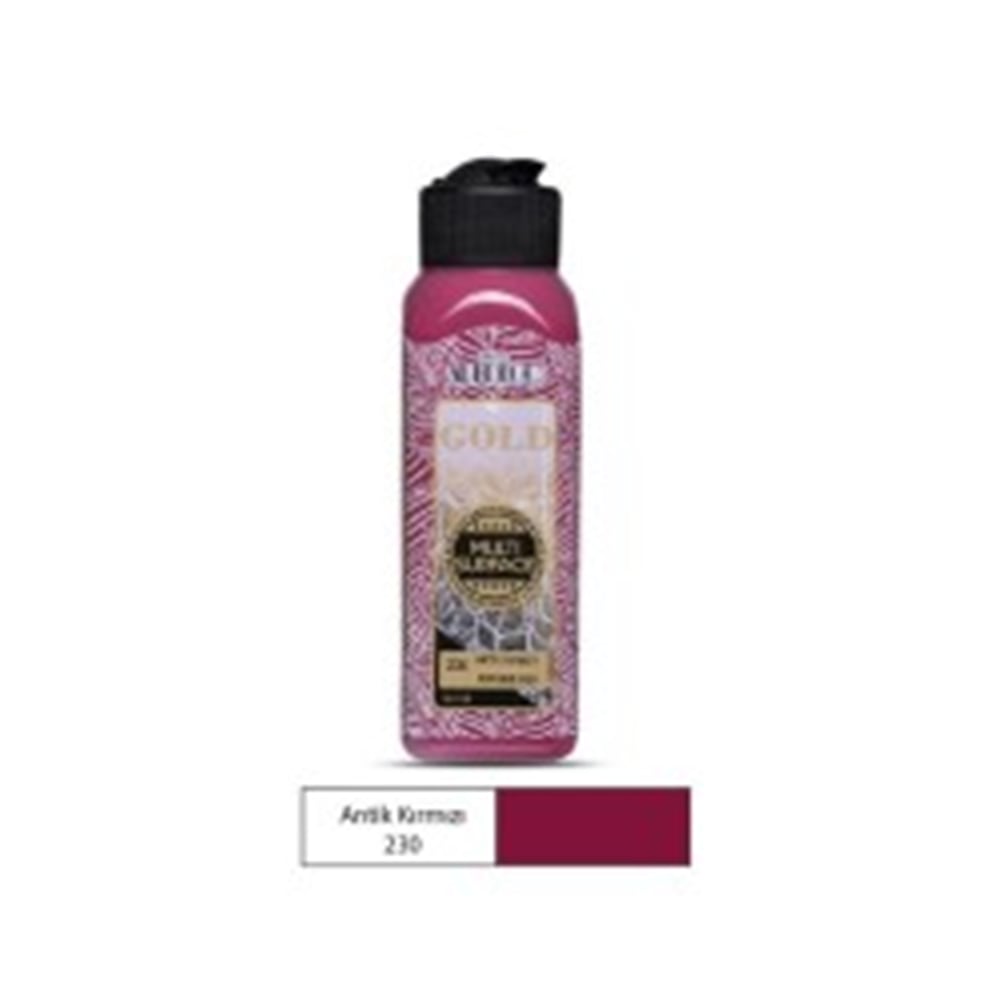ARTDECO GOLD MULTİ-SURFACE AKRİLİK BOYA 140 ML ANTİK KIRMIZI