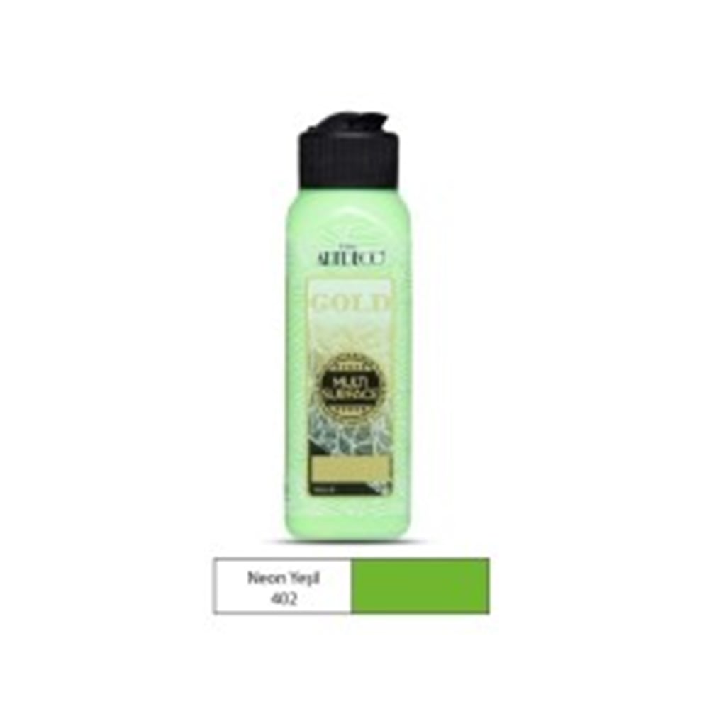 ARTDECO GOLD MULTİ-SURFACE AKRİLİK BOYA 140 ML NEON YEŞİL
