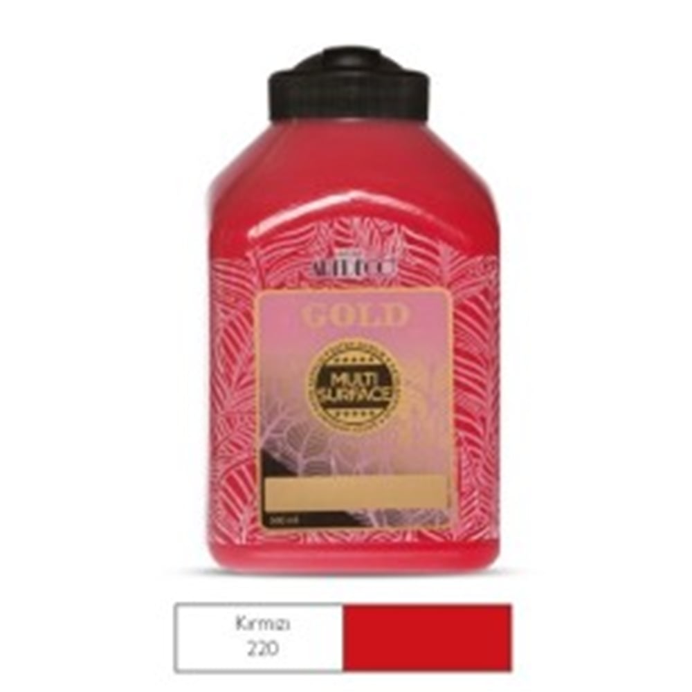 ARTDECO GOLD MULTİ-SURFACE AKRİLİK BOYA 500 ML KIRMIZI
