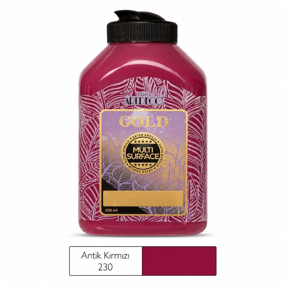 Artdeco Gold Multi Surface Akrilik Boya 500 ml Antik Kırmızı