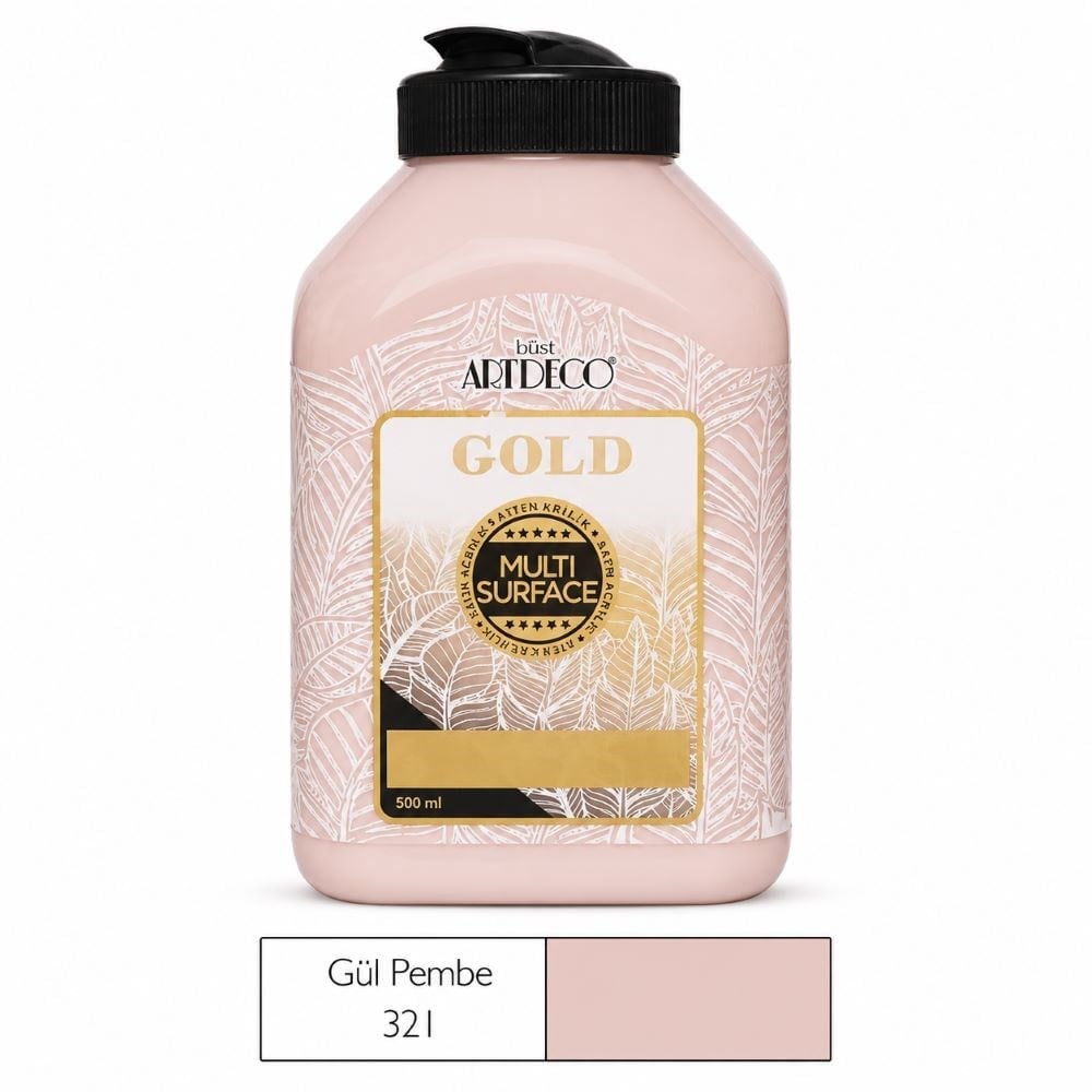 Artdeco Gold Multi Surface Akrilik Boya 500 ml Gül Pembe