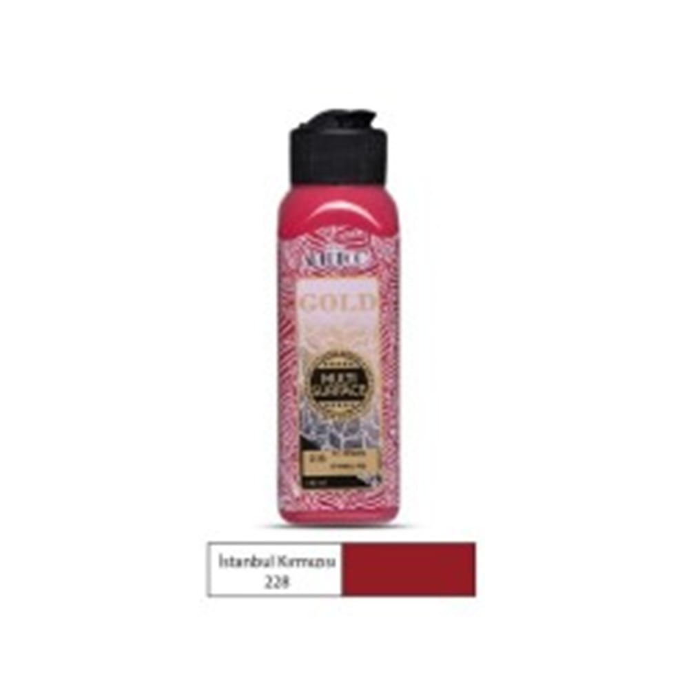 ARTDECO GOLD MULTİ-SURFACE AKRİLİK BOYA 140 ML İSTANBUL KIRMIZISI