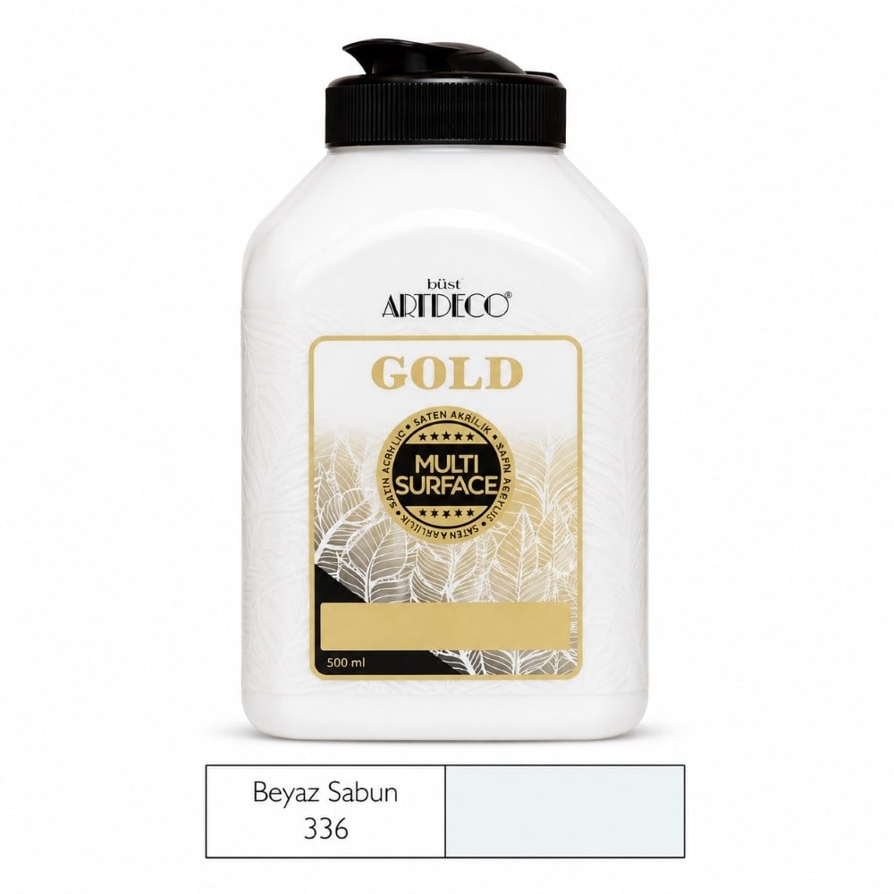 Artdeco Gold Multi Surface Akrilik Boya 500 ml Beyaz Sabun