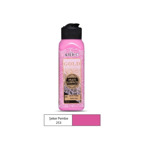 ARTDECO GOLD MULTİ-SURFACE AKRİLİK BOYA 140 ML ŞEKER PEMBE