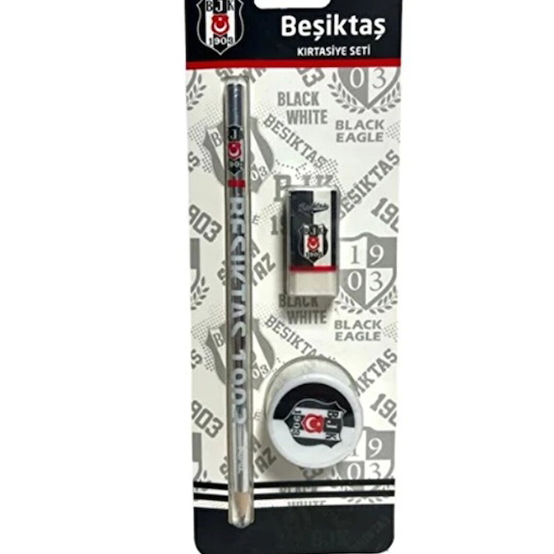 Beşiktaş Kırtasiye Seti Kalemtraş & Silgi
