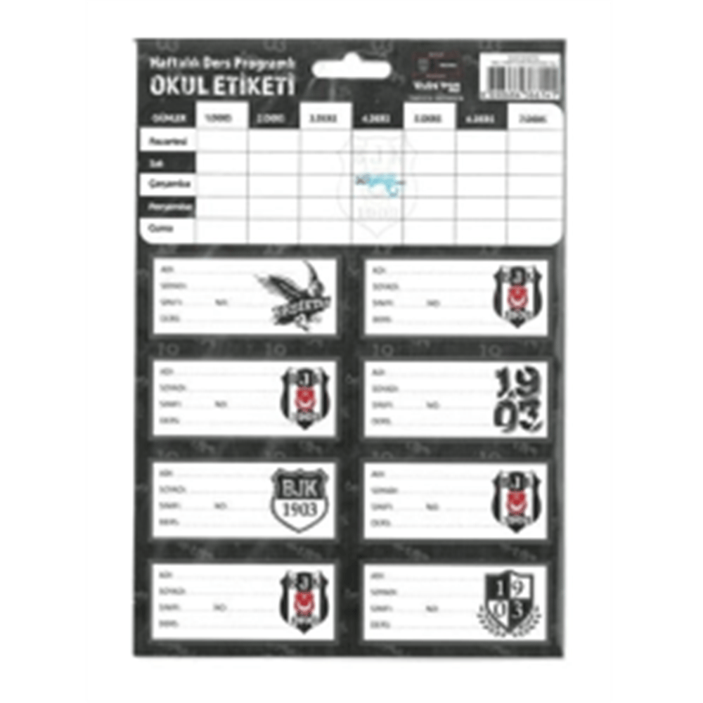 BEŞİKTAŞ OKUL ETİKETİ DERS PROGRAMLİ 3YP