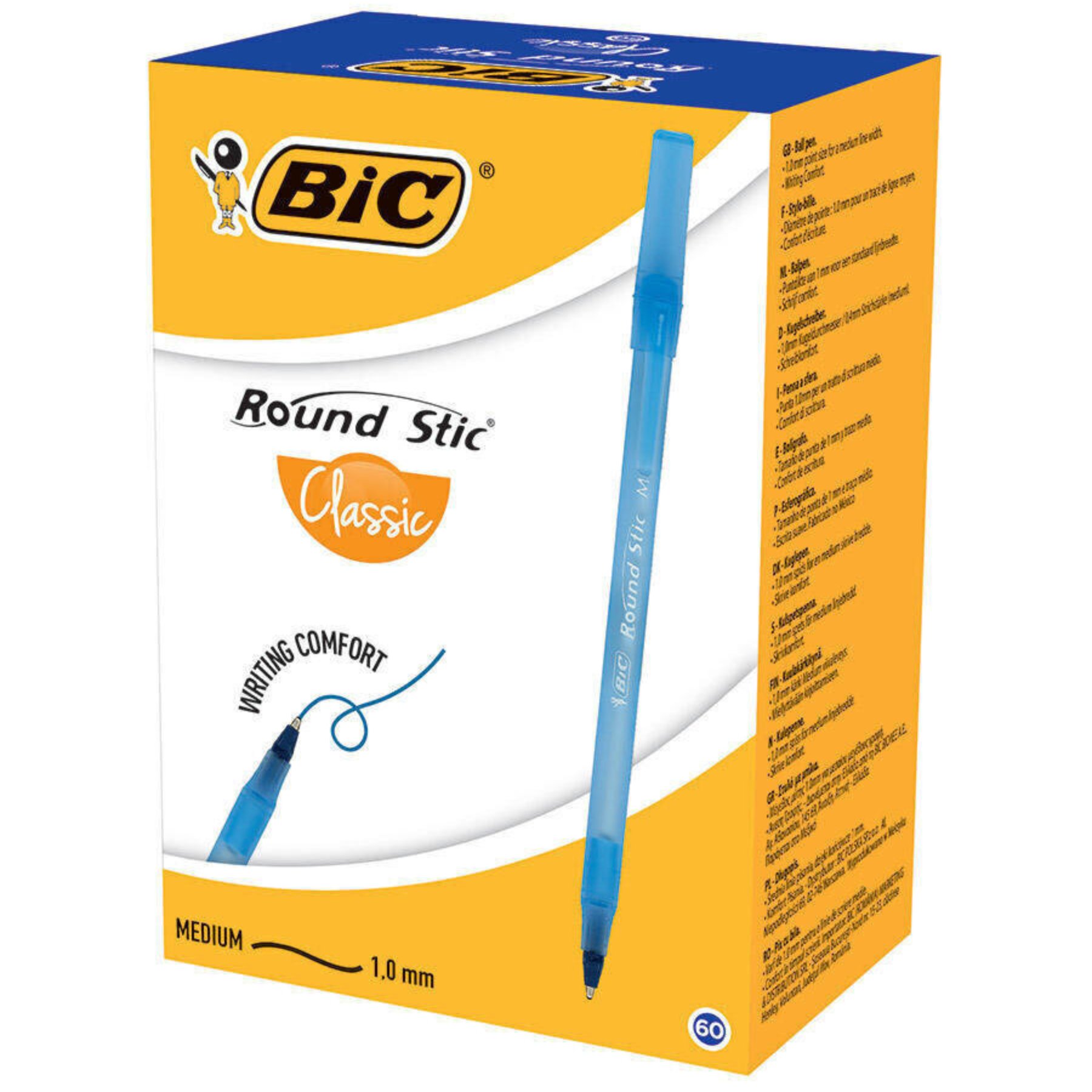 BIC Round Stıc Tükenmez 60'lı Kutu Mavi | Yıldızlar