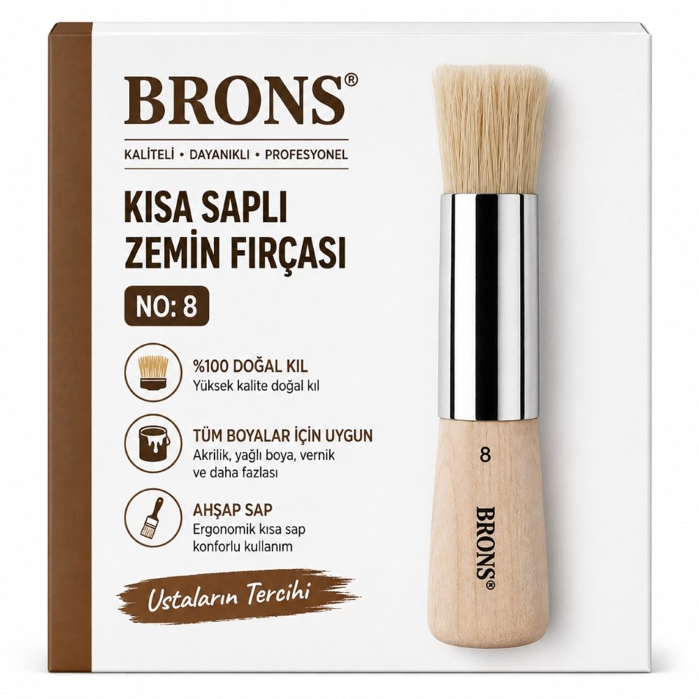 Brons 115 Serisi Tampon Fırça NO:8