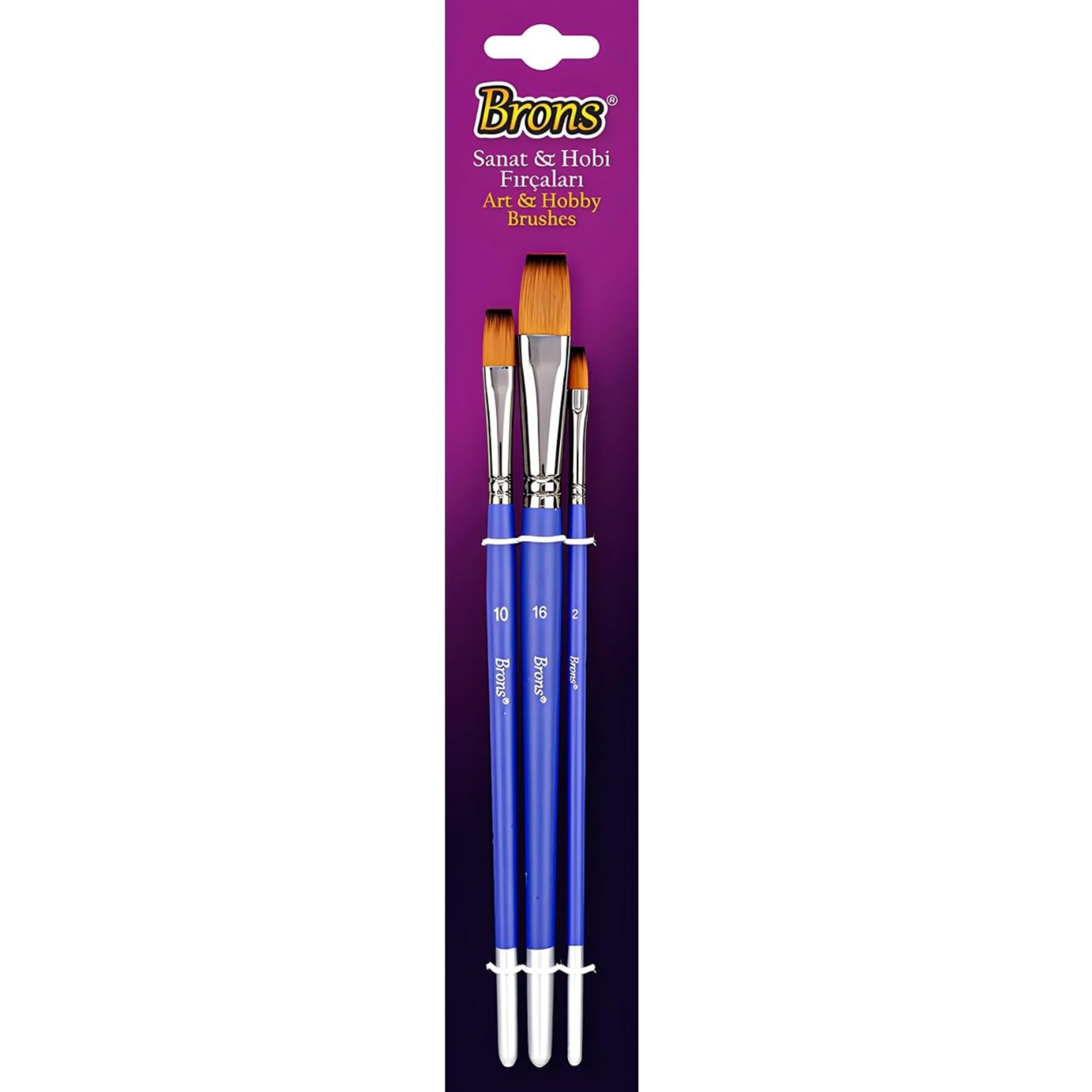 Brons Fırça Blister Set 2 Resim Fırçası Takımı 