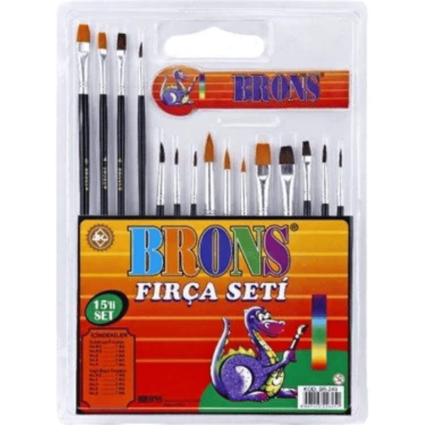BRONS RESİM FIRÇASI SET 15Lİ
