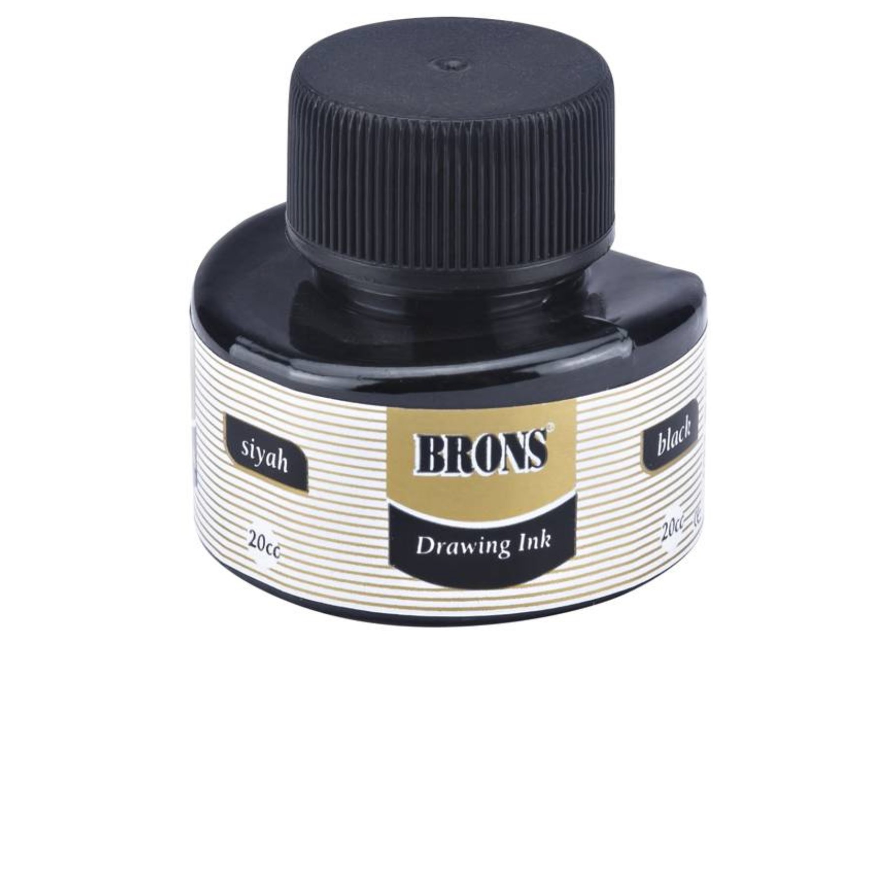 Brons Siyah Çini Mürekkebi 20 cc Hat ve Çizim İçin 
