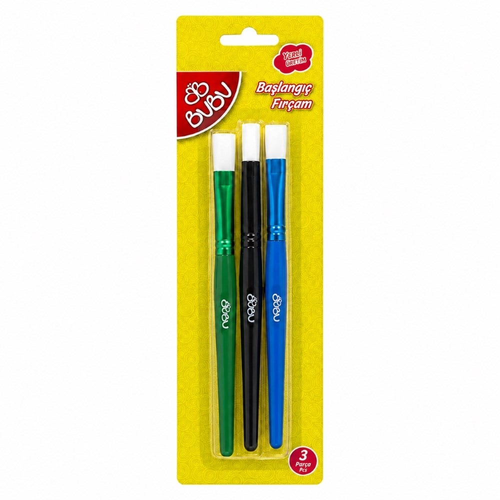 Bu-Bu Başlangıç Fırçam Yassı 3 Parça