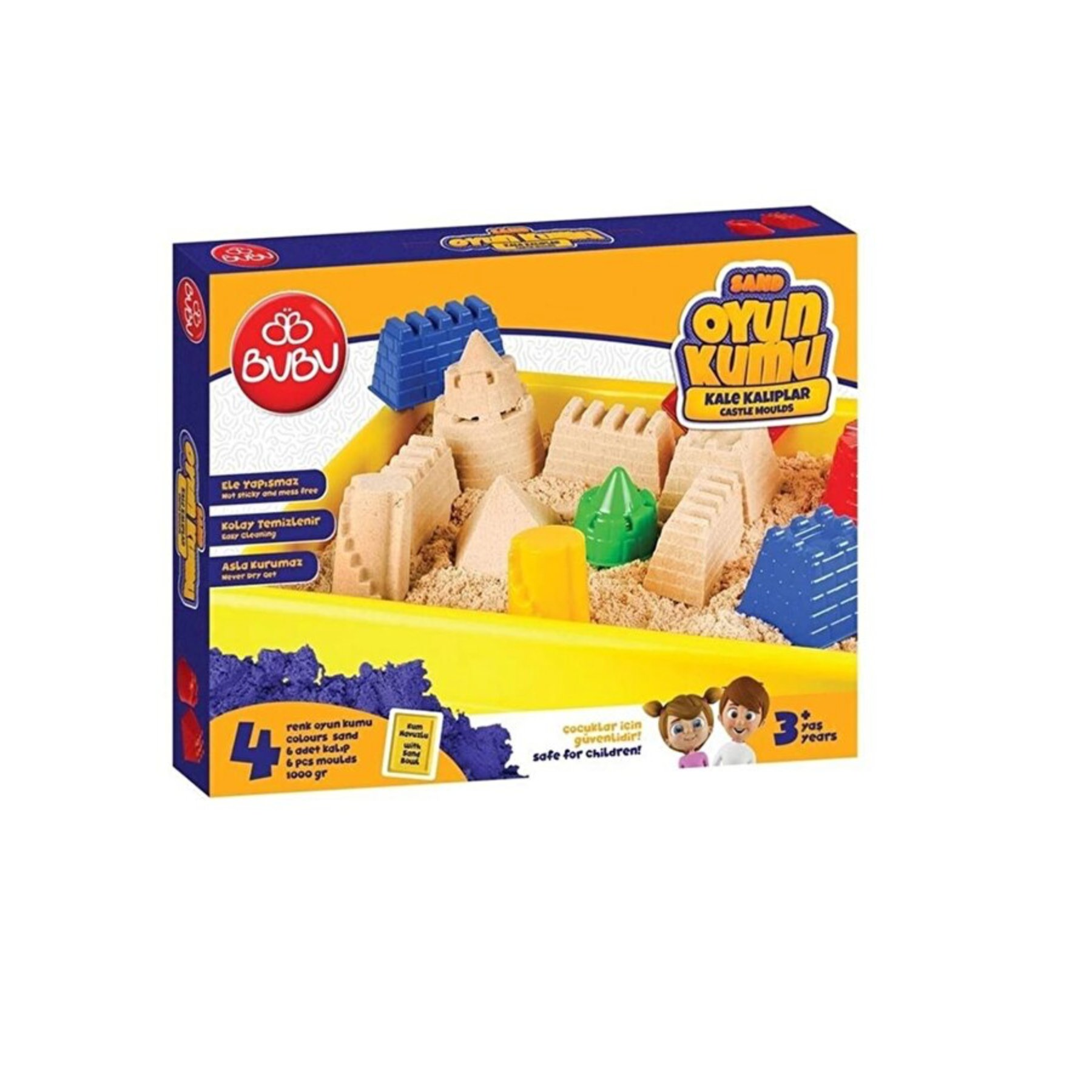 Bu-Bu Oyun Kumu Büyük Havuzlu Kale Kalıplar 1000 gr