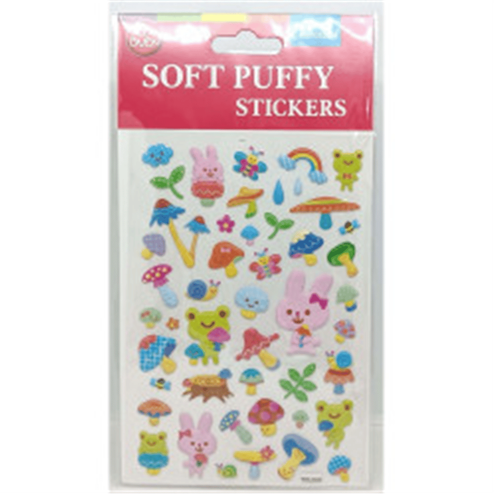 BUBU-SWP-10098 BU-BU SOFT PUFFY STICKERS FOREST LIFE 10,9X20,5