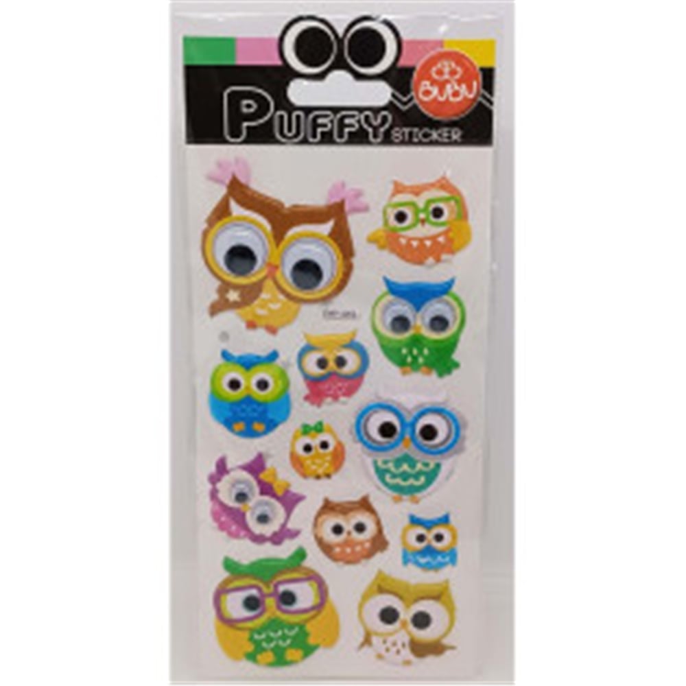 BUBU-SWP-2002 BU-BU PUFFY STICKERS OYNAR GÖZLÜ BAYKUŞLAR 9X21