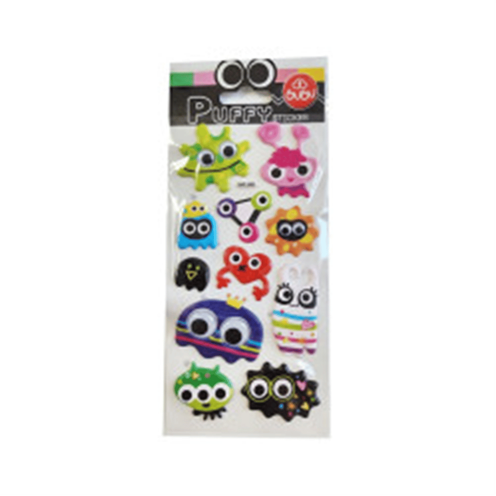 BUBU-SWP-2003 BU-BU PUFFY STICKERS OYNAR GÖZLÜ MONSTERS 9X21 (S)